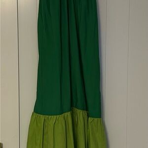 Aqua Two-Tone Green Maxi Dress